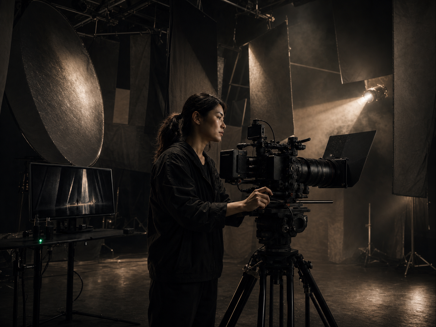 Historias production crew on set
